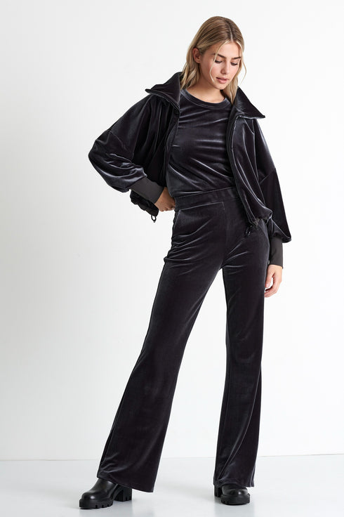 Shan Scarlett Classic velvet shirt